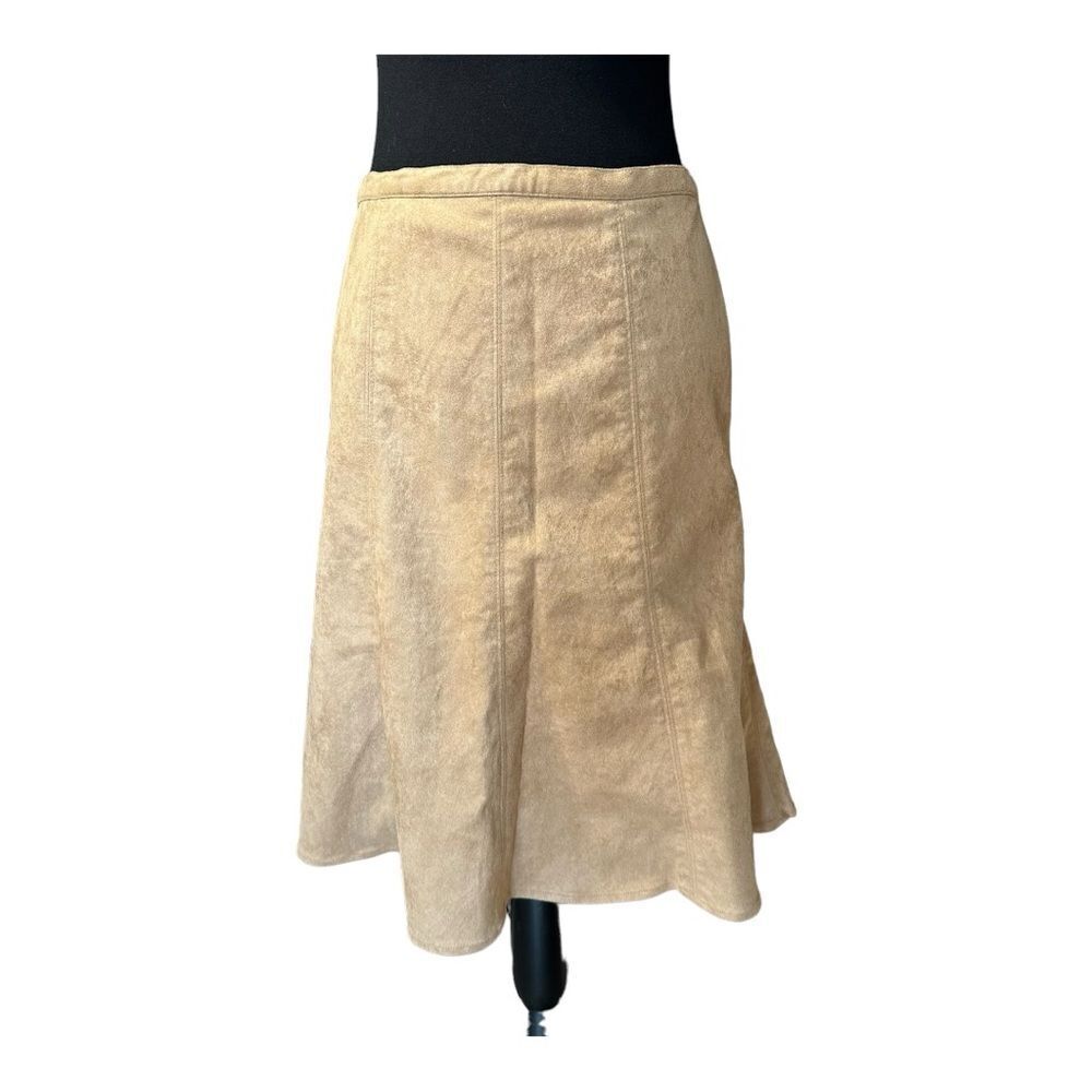 Liz Claiborne Faux Suede Tan Skirt Sz 6